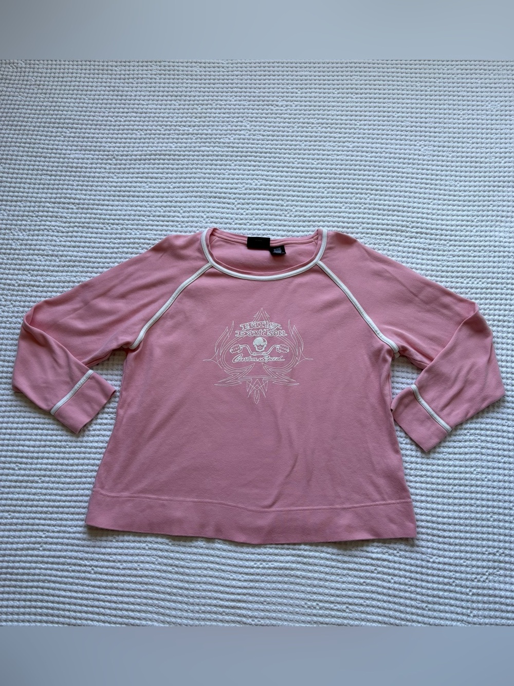 Vintage 2005 Harley-Davidson Custom Speed Ride Hard Pink Graphic Tee Size 2W